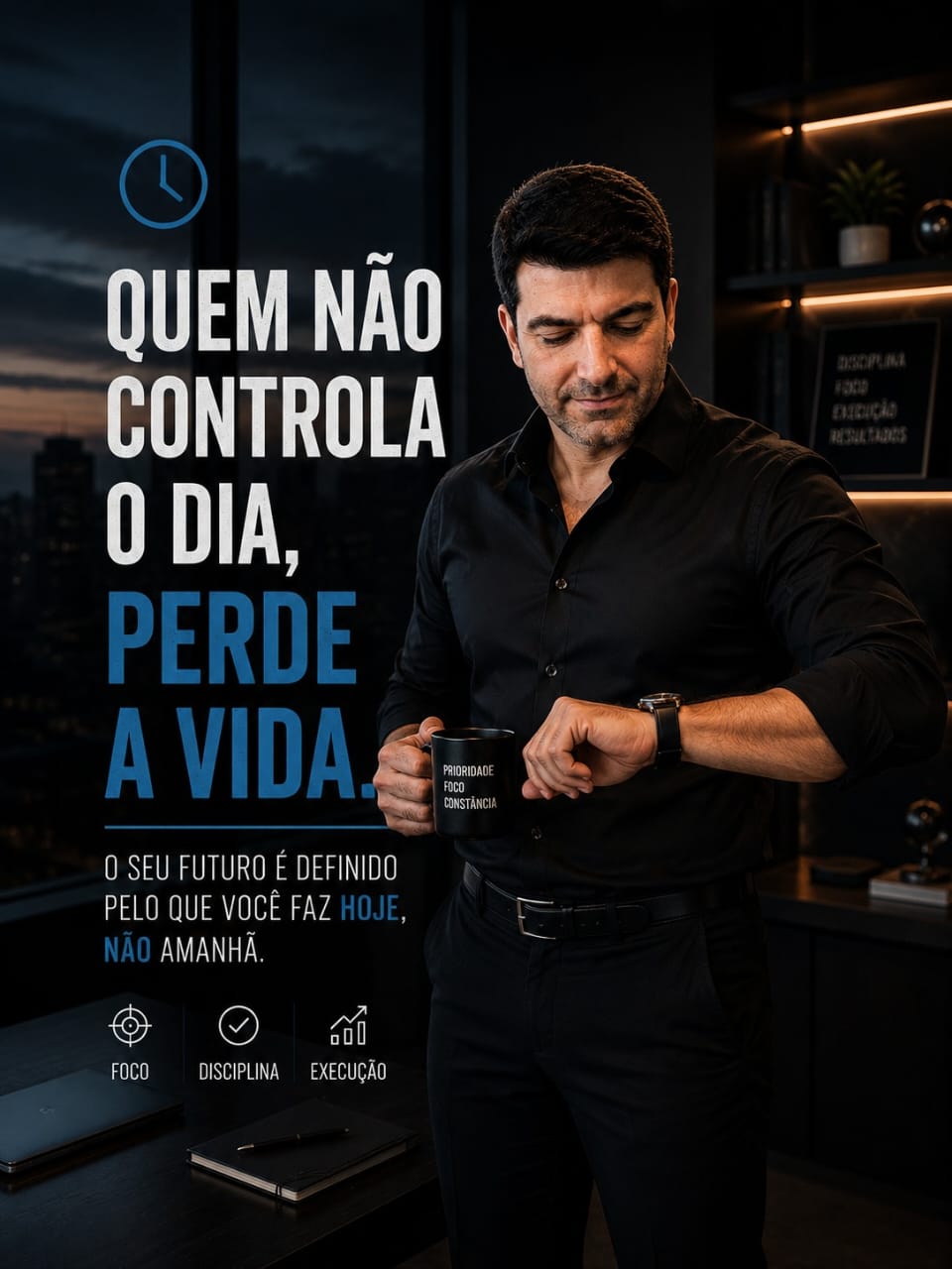 Quem não controla o dia, perde a vida.